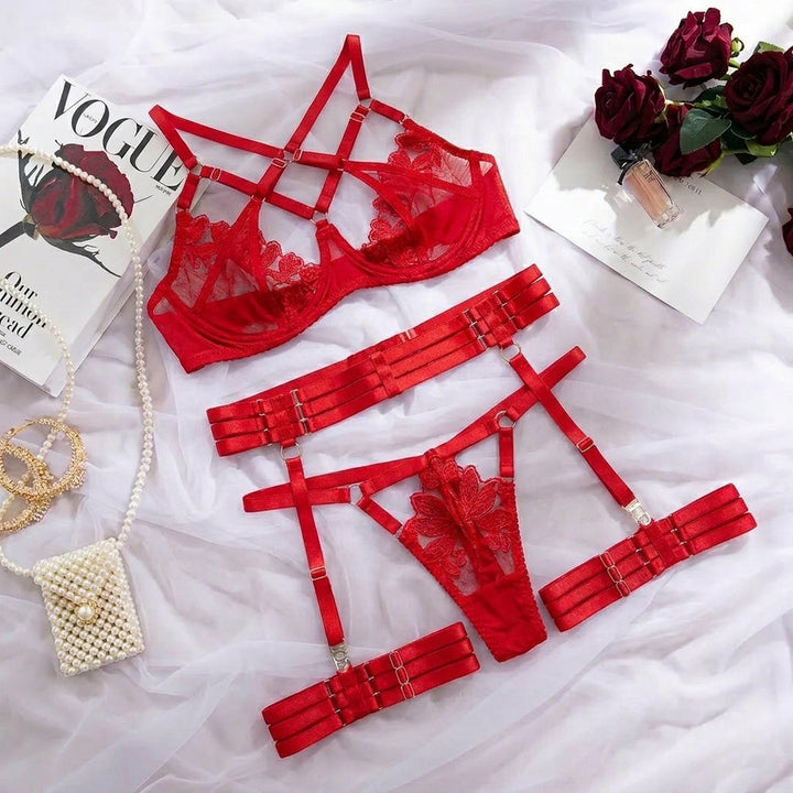 Strappy Floral Harness Set