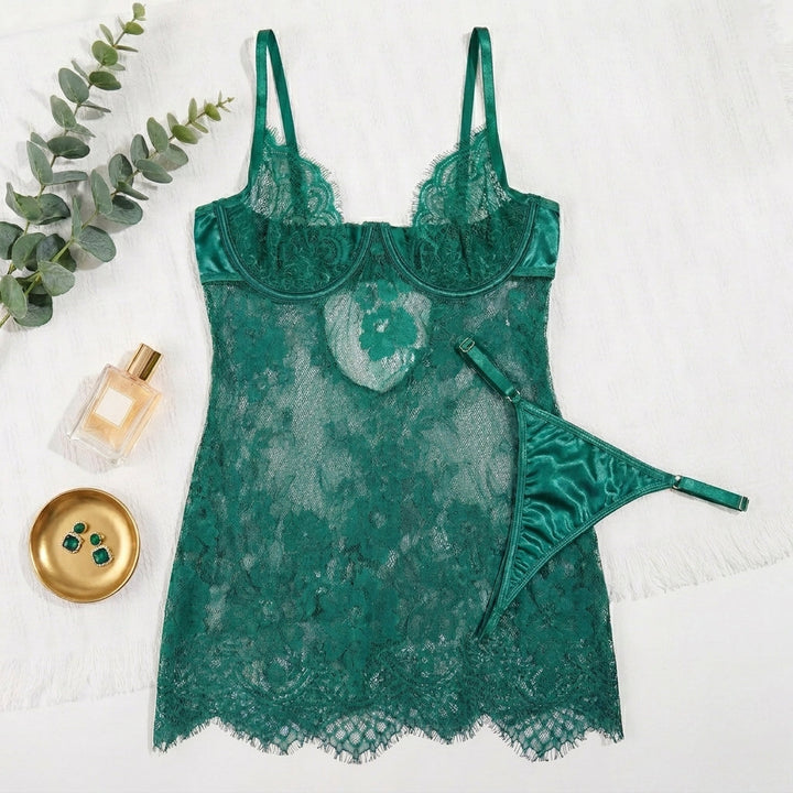 Floral Eyelash Lace Nightdress