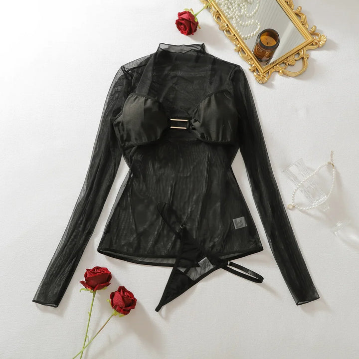 Mock Neck Mini Nightdress