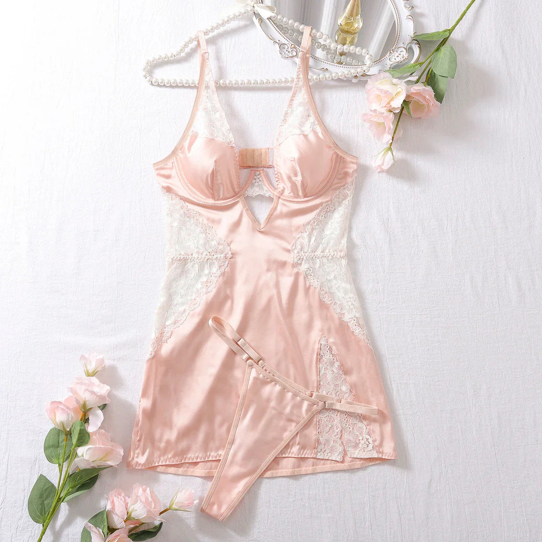 Lace Detail Satin Nightdress