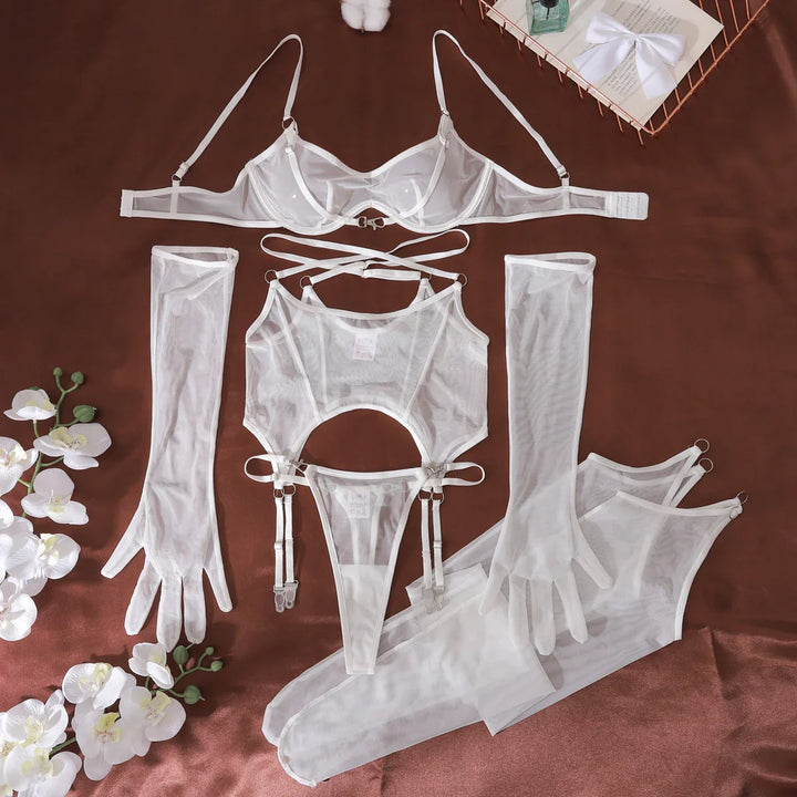 Sheer Obsession 5-Piece Lingerie Set